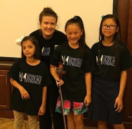 Charlotte Suzuki Strings violin students